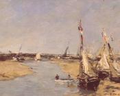 尤金 布丹 : Trouville at Low Tide